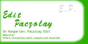 edit paczolay business card